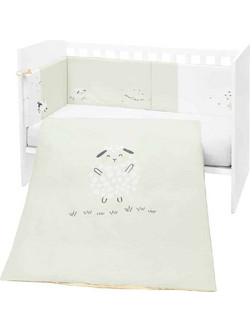 KikkaBoo Sleepy Sheep Σετ Κούνιας Mint/Green 2τμχ