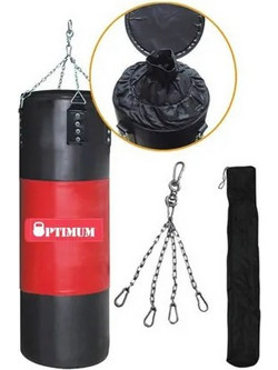 Optimus CX-PB2105/104 Σάκος Μποξ Κρεμαστός 50kg 104cm Μαύρος Κόκκινος