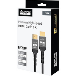 Dm Καλώδιο HDMI 2.1 HDMI Male to HDMI Male 3m Black