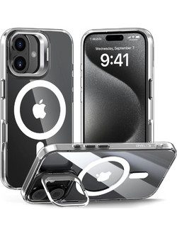 Tech-Protect MagStand Back Cover Clear (iPhone 16)