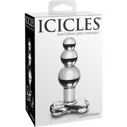 Pipedream Icicles No 47 Hand Blown Glass Πρωκτική Σφήνα Διαφανής PD2947-00