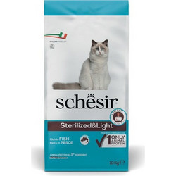 Schesir Adult Sterilised & Light with Fish 10kg