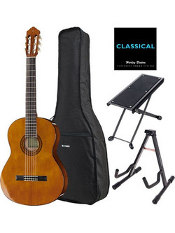 Yamaha C40 Natural High-Gloss Bundle