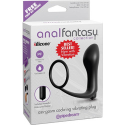Pipedream Anal Fantasy Ass-Gasm Πρωκτική Σφήνα Ασύρματη με Δόνηση 9cm Μαύρη PD-4684-23