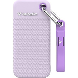 Verbatim Pocket 1TB Εξωτερικός Σκληρός Δίσκος SSD 2.5" USB 3.2 USB-C White Purple