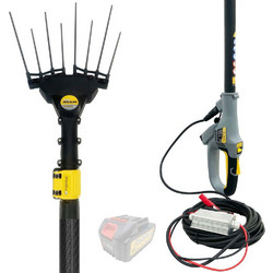 Cresman PRO 355R Ελαιοραβδιστικό Μπαταρίας Χτένα 800W 21V με Τηλεσκοπικό Κοντάρι Ανθρακόνημα 3.4m 2.9kg