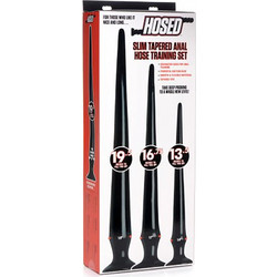 XR Brands Hosed Slim Tapered Σετ Πρωκτικά Dildos Μαύρα 3τμχ