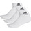 Adidas Ανδρικές Κάλτσες Κοντές Λευκές 3Pack DZ9365