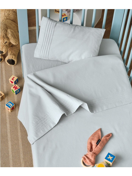 Kentia Whisper 22 Σετ Βρεφικά Σεντόνια Κούνιας Βαμβακερά 120x170 3τμχ