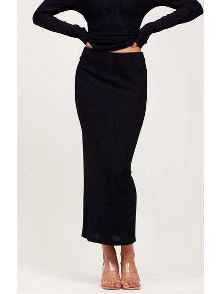 Rut & Circle Betty Μακριά Φούστα Υφασμάτινη Pencil Navy Μπλε 24-04-32