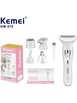 Kemei Trimmer Μηχανή Γυναικεία Επαναφορτιζόμενη Προσώπου Σώματος Μύτης Φρυδιών Αυτιών & Ευαίσθητης Περιοχής KM-275