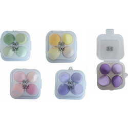 RO Accessories SP189 Σετ Σφουγγαράκια Μακιγιάζ με Θήκη 4τμχ Ροζ