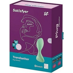 Satisfyer Trendsetter Πρωκτική Σφήνα Ασύρματη με Δόνηση 11.3cm Πράσινη