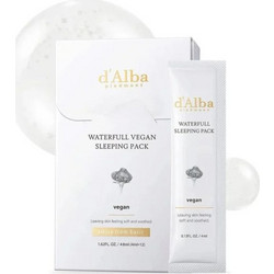 D'alba Waterfull Vegan Sleeping Κρεμώδης Μάσκα Προσώπου για Ενυδάτωση 12x4ml