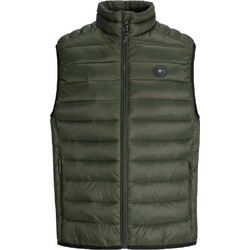 Jack & Jones Αμάνικο Ανδρικό Μπουφάν Puffer Χακί 12280973
