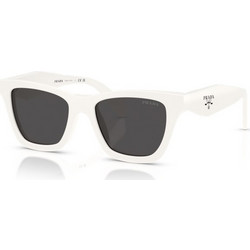 Prada PRC07S 17K08Z Ανδρικά Γυαλιά Ηλίου Τετράγωνα Κοκάλινα Λευκά με Μαύρο Φακό
