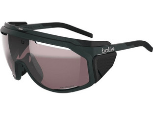 Bolle BS018008 Ανδρικά Γυαλιά Ηλίου Μάσκα Κοκάλινα Μαύρα με Μαύρο Φακό