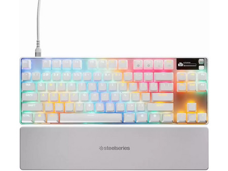 SteelSeries Apex Pro Gen 3 Μηχανικό Gaming Πληκτρολόγιο TenKeyLess με SteelSeries OmniPoint 3.0 Διακόπτες RGB White