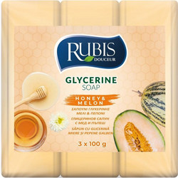 Rubis Care Honey & Melon Σαπούνι 3x100gr