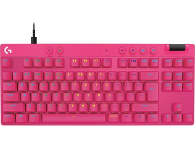Logitech G Pro X Rapid Μηχανικό Gaming Πληκτρολόγιο TenKeyLess με Magnetic Analog Διακόπτες RGB Magenta
