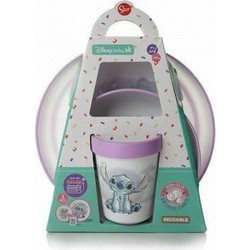 Stor Disney Lilo & Stitch Παιδικό Σετ Φαγητού White Lilac 3τμχ