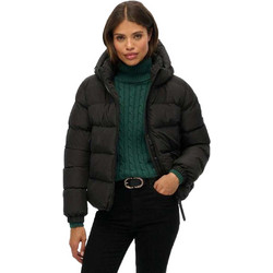 Superdry Αμάνικο Γυναικείο Μπουφάν Puffer Μακρύ Μαύρο W5011996A-02A