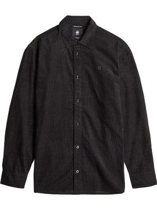 G-Star RAW Ανδρικό Πουκάμισο Βαμβακερό Μακρυμάνικο Κανονική Γραμμή Μαύρο D25196-D751-6484