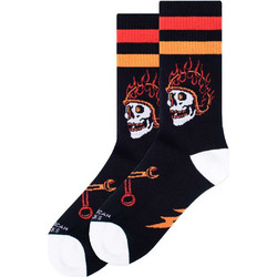 American Socks Piston Rebels Ανδρικές Κάλτσες Ψηλές με Σχέδια Μαύρες AS450