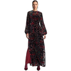 Moutaki Maxi Φόρεμα για Γάμο / Βάπτιση Floral Μαύρο 25.07.120