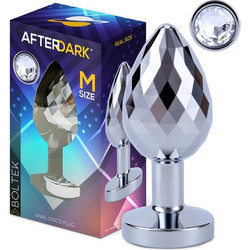 LateToBed Afterdark Boltek Medium Πρωκτική Σφήνα Diamond Plug 8.2cm Ασημί AD-091