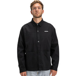 DC Ανδρικό Πουκάμισο Βαμβακερό Μακρυμάνικο Κανονική Γραμμή Μαύρο EDYWT03262-KVJ0