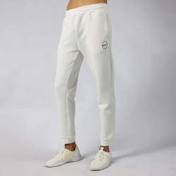 GSA Ανδρικό Παντελόνι Φόρμας Fleece με Λάστιχο Λευκό 343834-5387