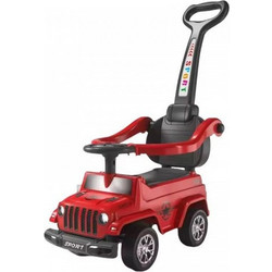 Emporio Collection Jeep Sport Περπατούρα Ride On Αυτοκινητάκι με Χειρολαβή 12m+ Κόκκινη