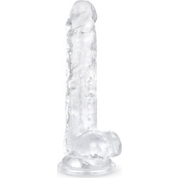EasyToys Jelly Ρεαλιστικό Dildo με Βεντούζα & Όρχεις 19cm Clear