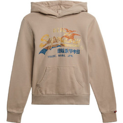 Superdry Tokyo Γυναικείο Αθλητικό Φούτερ με Κουκούλα Μπεζ W2012406A-2WE