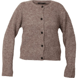 Vero Moda Γυναικεία Ζακέτα Πλεκτή Μακριά με Κουμπιά Καφέ 10320496