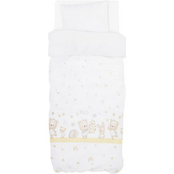 Bubaba Happy Friends Σετ Κούνιας White/Beige 5τμχ
