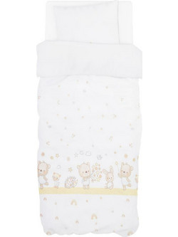 Bubaba Happy Friends Σετ Κούνιας White/Beige 5τμχ