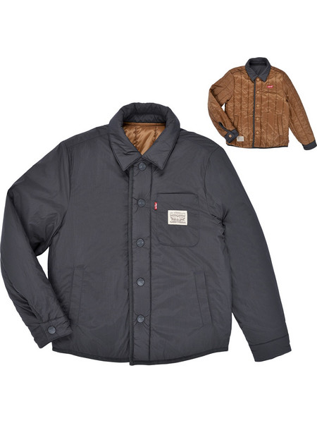 Levi's Παιδικό Μπουφάν Χειμωνιάτικο Softshell Αδιάβροχο Ανθρακί 8EL256-G4O