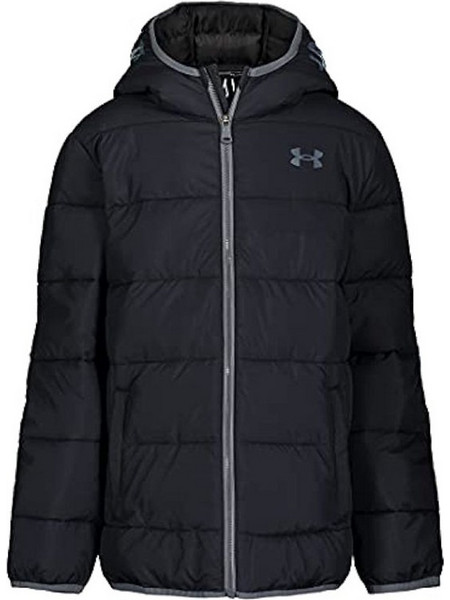 Under Armour Παιδικό Μπουφάν Χειμωνιάτικο Pullover Αδιάβροχο Μαύρο UJFIM07F-001