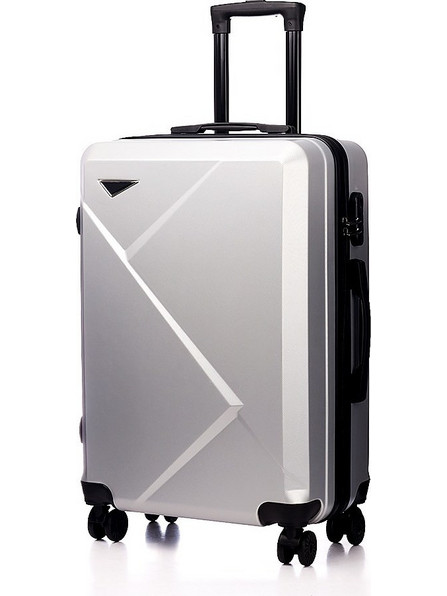 BLUG86 Βαλίτσα Μεσαία 65x42x26cm με 4 Ρόδες Ασημί