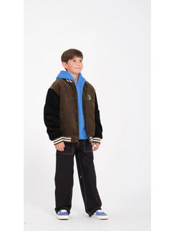 Volcom Παιδικό Μπουφάν Χειμωνιάτικο Bomber Καφέ Μαύρο C1732401-WRE