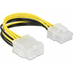 DeLOCK 85451 Καλώδιο Τροφοδοσίας 4-Pin EPS Male to 4-Pin EPS Female 0.15m Multicolor