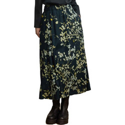 Namaste Μίντι Φούστα Υφασμάτινη Ψηλόμεση A-Γραμμή Floral Navy Μπλε WW0325002