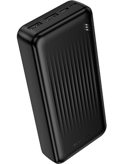 Borofone BJ78A Clever Power Bank 20000mAh 10W με 2 Θύρες USB-A Black