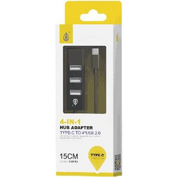 MTK NG6053 USB Hub 2.0 USB-C με 4 Θύρες USB-A