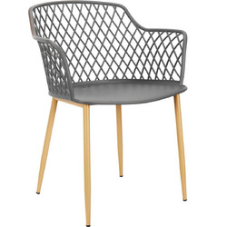 Home Deco Malaga Καρέκλα Κήπου Πλαστική Γκρι HDO2240F