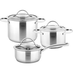 Teesa Cook Expert Master Σετ Κατσαρόλες από Ανοξείδωτο Ατσάλι με Αντικολλητική Επίστρωση 3τμχ TSA0141