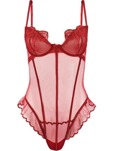 Guess Γυναικείο Κορμάκι String με Τιραντάκι Κόκκινο O4BM13KCGL0-G595