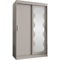 PoliHome Δίφυλλη Ντουλάπα Ρούχων Spoti με Καθρέπτη 120x62x200cm 163058269